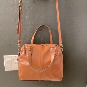 Faux Leather Crossbody bag/purse with brass